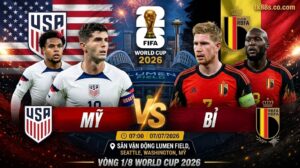 Nhận định Mỹ vs Bỉ vòng 1/8 World Cup 2026 tại onslow.io